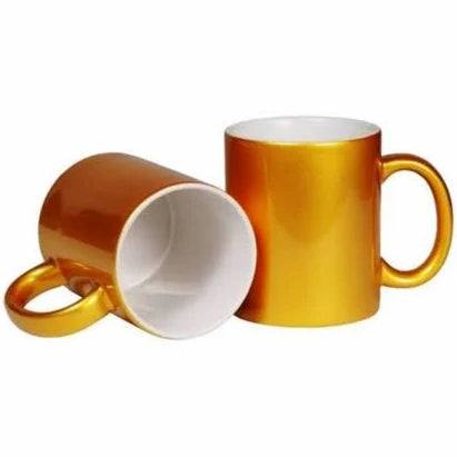 Ceramic Mug-11oz Gold/Silver