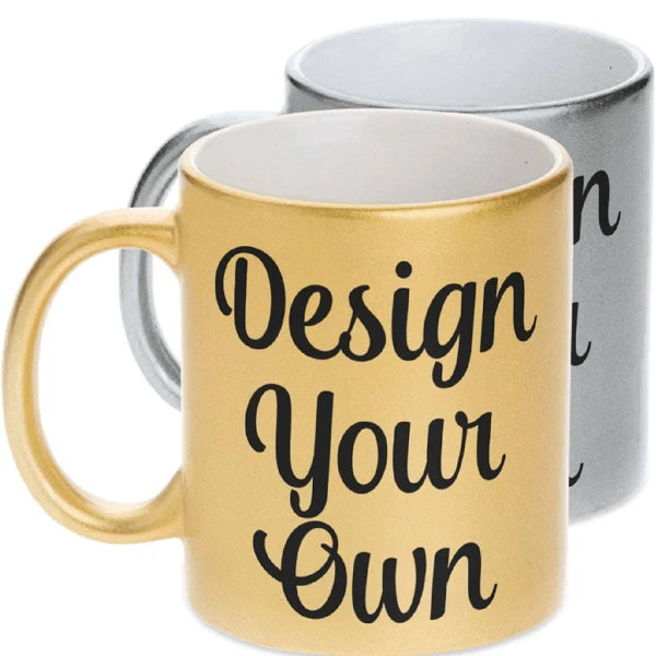 Ceramic Mug-11oz Gold/Silver