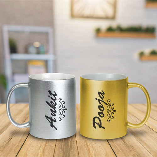 Ceramic Mug-11oz Gold/Silver